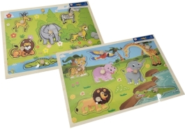 Puzzle drewno z guzikami 30 × 23 cm