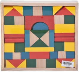 Klocki drewno opakowanie 21 × 21 × 2,5 cm