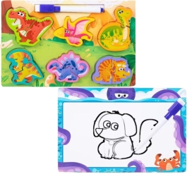 2 w 1 puzzle drewno i tablica