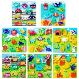 Puzzle 3D drewno